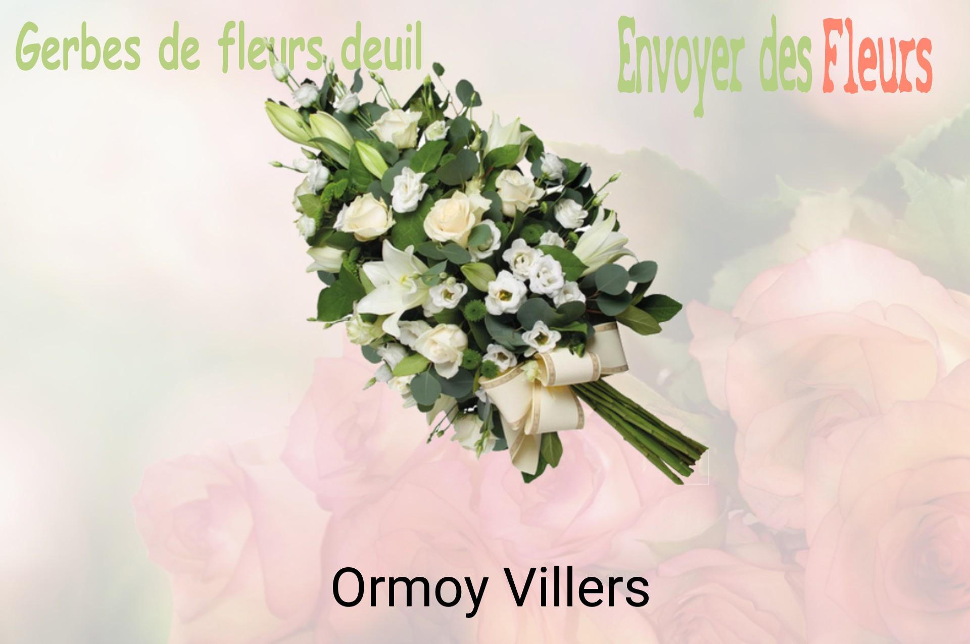 Gerbe de fleurs de deuil livrée à Ormoy-Villers